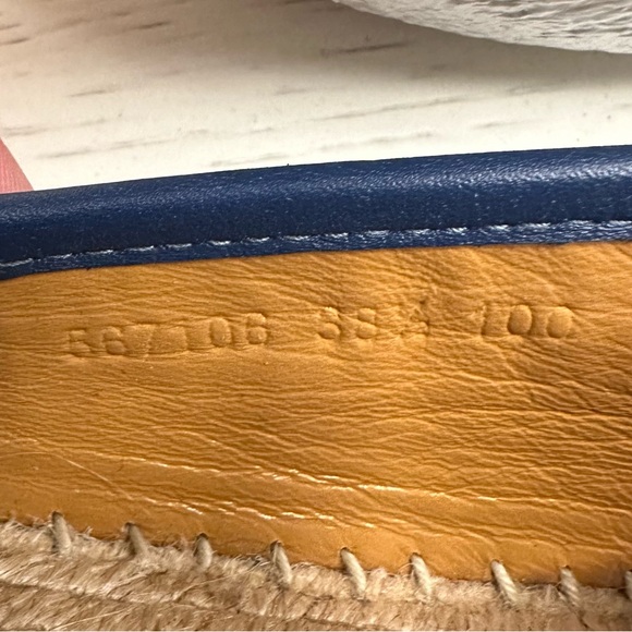 Gucci Blue Microguccissima Leather Espadrilles Size 7.5 - Picture 8 of 8
